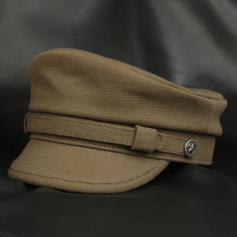Snapback Hat Flat - Women Navy Sailor Cap Fashion Military