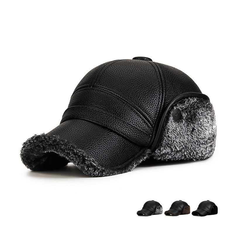 Baseball Cap Structured - Middle-Aged And Elderly Fur Hats, Men