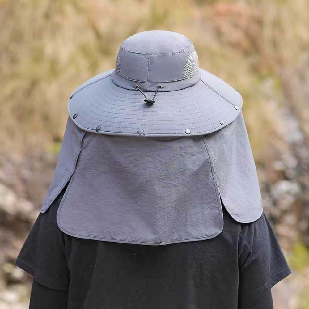 Visor Sun Hat - Removable Cloth Men Sun Hat Big