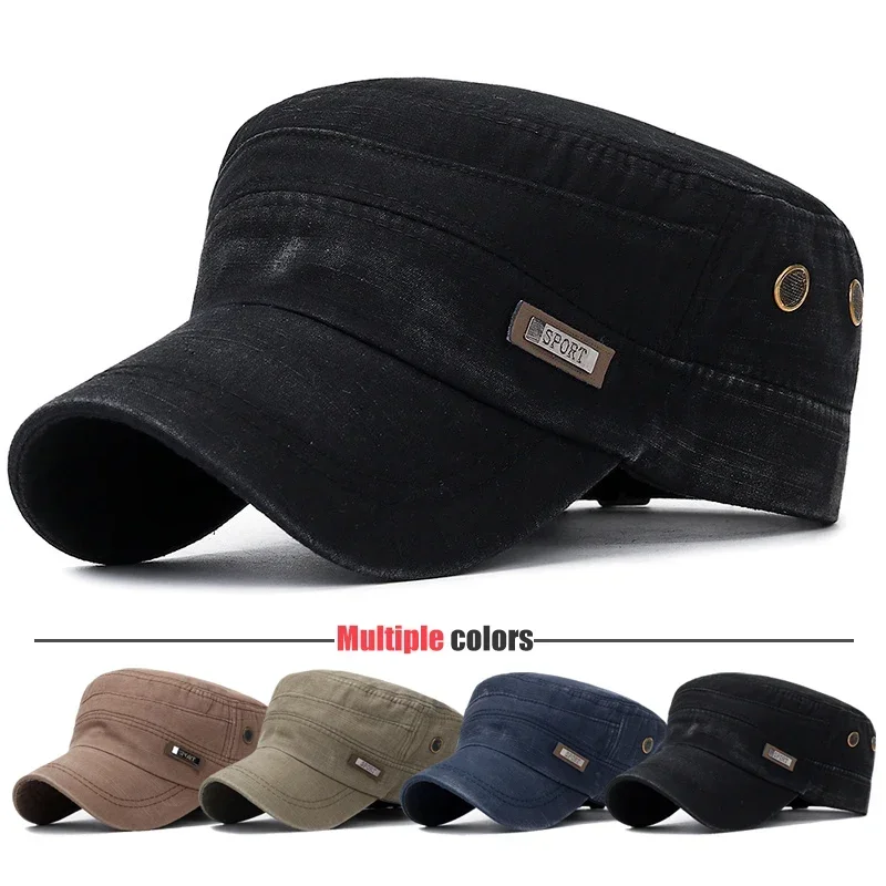 Snapback Hat Flat - Military Cadet Flat Cap Fashion Clothes