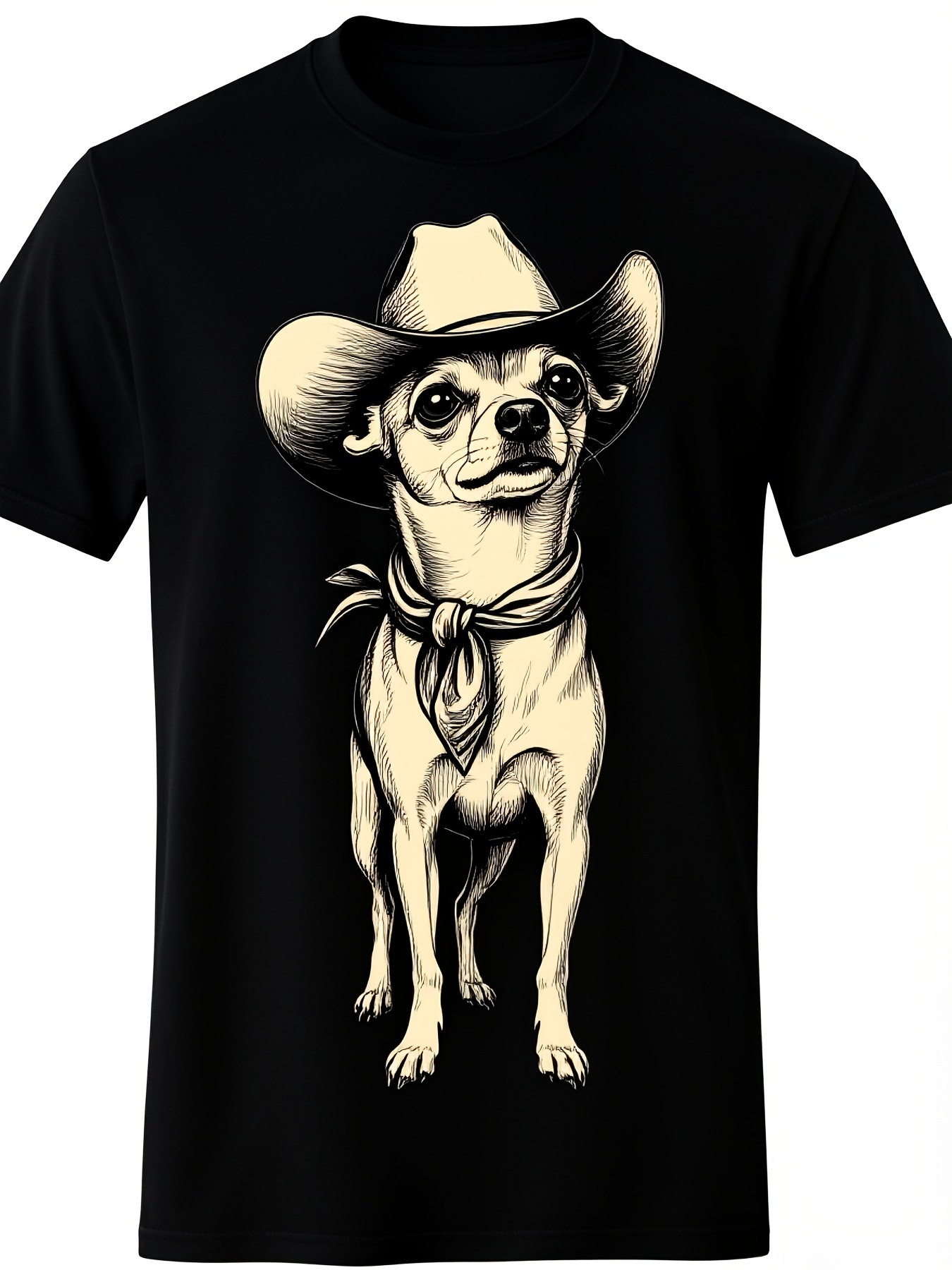 Dad Hat Cotton - Chihuahua Wearing Cow Hat Funny Western