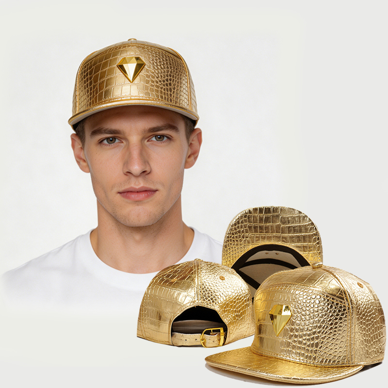 Baseball Cap Structured - New Gem Leather Baseball Cap Men