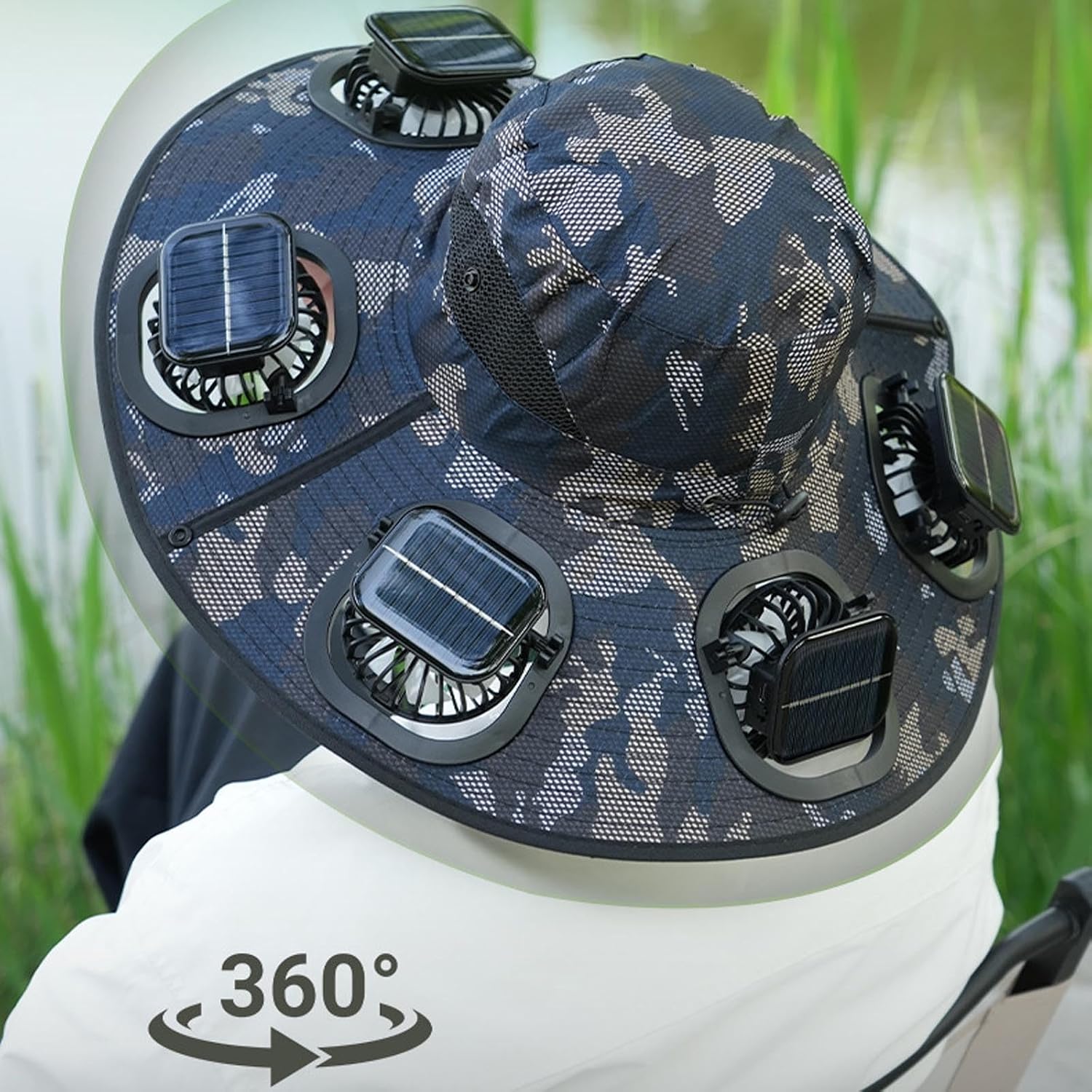 Hot 6 Fans Solar Fan Hat Breat - Visor Sun Hat recension och pris
