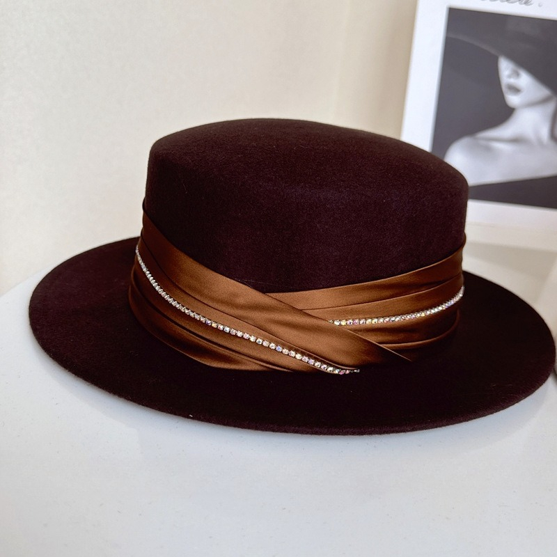 High-end boutique real pleated - Fedora Hat Wool recension och pris