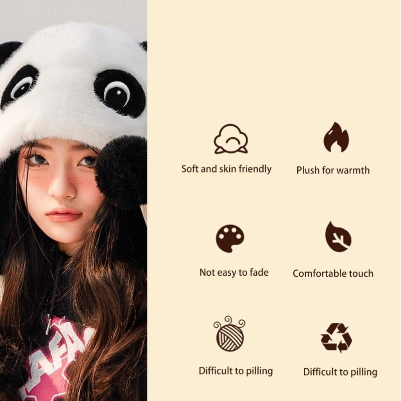 Panda Ear Hat Panda Earflap Ha - Trapper Hat Ear Flap recension och pris
