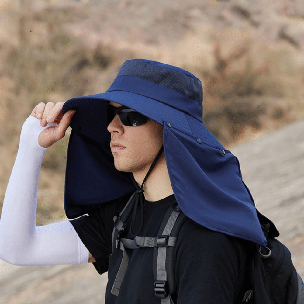 Simple Cloth Men Sun Hat Neck  - Bucket Hat Cotton recension och pris