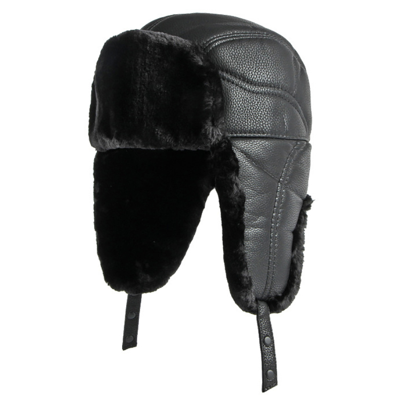HT4002 New PU Leather Russian  - Trapper Hat Ear Flap recension och pris