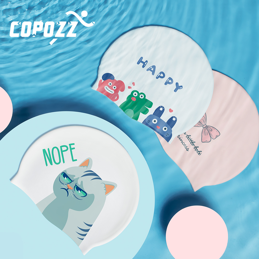 COPOZZ Water Sports Women Men  - Swim Hat Silicone recension och pris