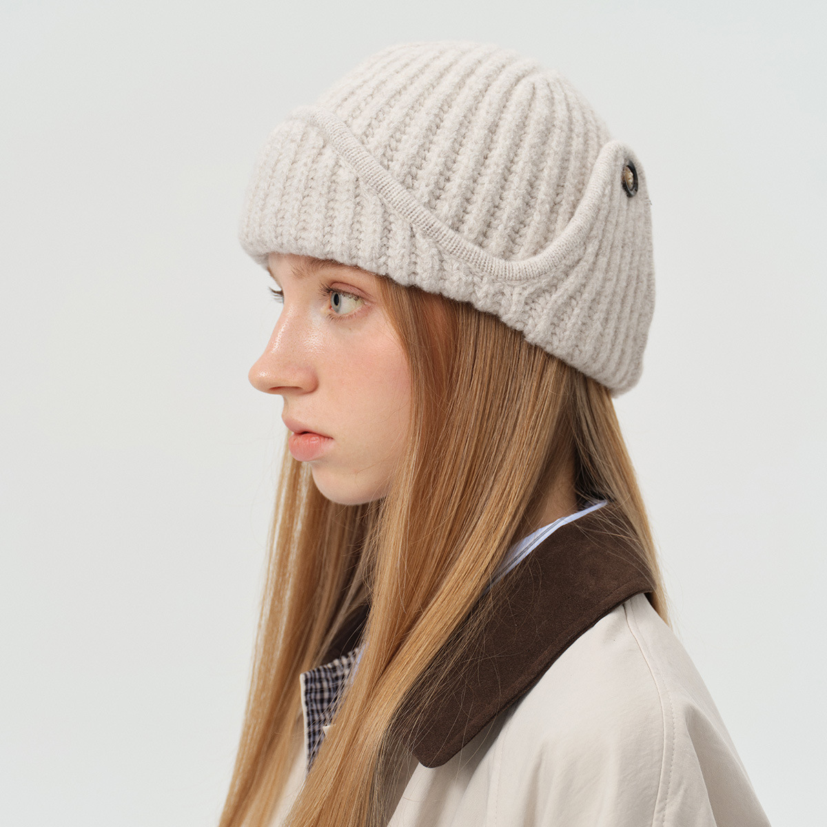 23% Wool Blend Solid Color Pil - Winter Trapper Hat recension och pris