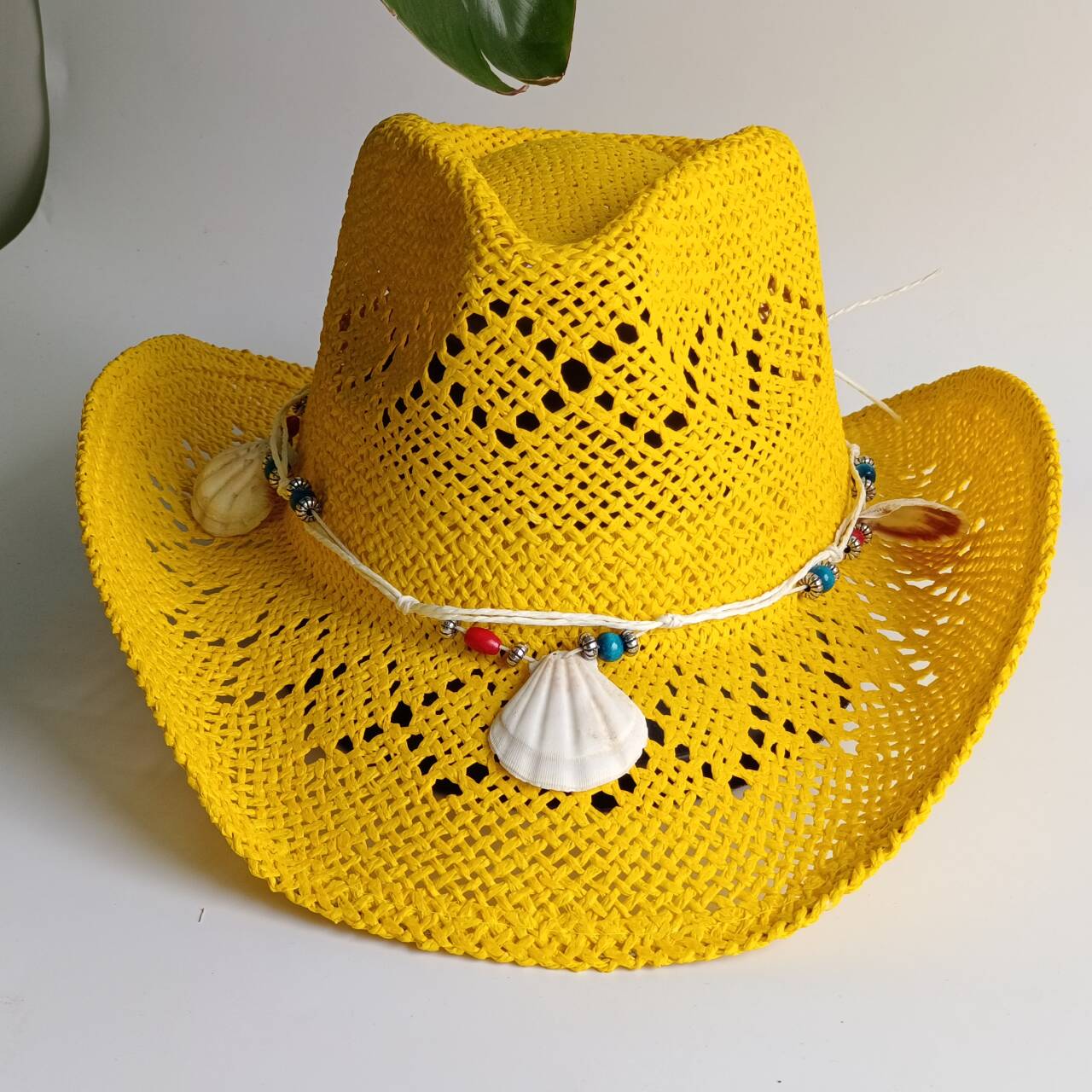 Bright yellow Cowboy Straw Hat - Cowboy Hat Straw recension och pris