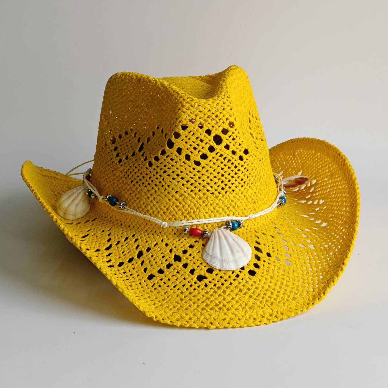 Bright yellow Cowboy Straw Hat - Cowboy Hat Straw recension och pris