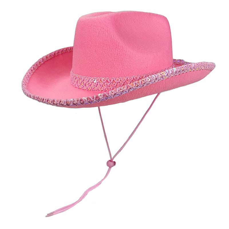 Women Men Sequin Cowgirl Hat S - Sun Hat Wide Brim recension och pris