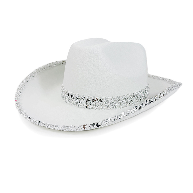 Women Men Sequin Cowgirl Hat S - Sun Hat Wide Brim recension och pris