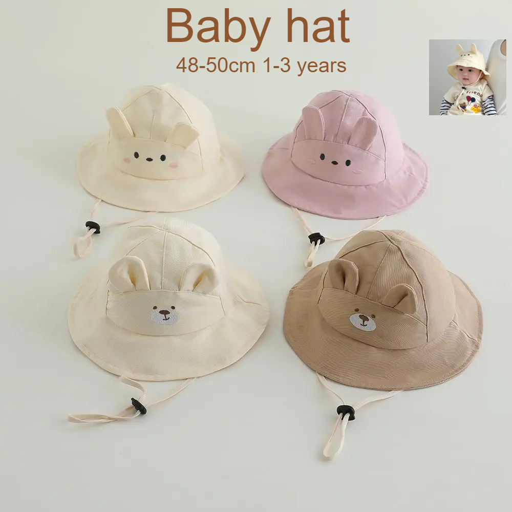 Baby Girls Sun Hat 48-50cm Cot - Bucket Hat Cotton recension och pris