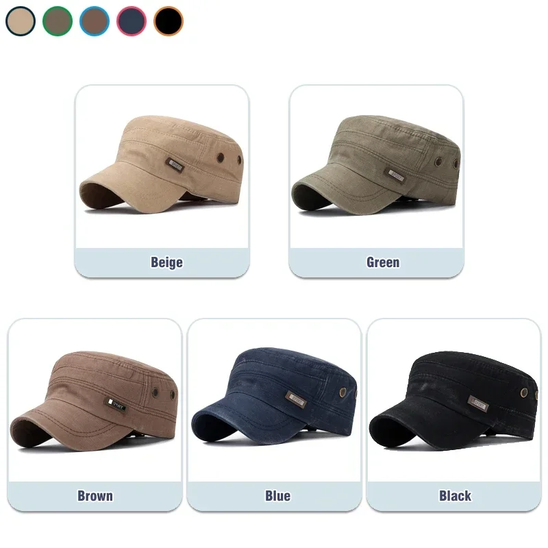Military Cadet Flat Cap Fashio - Snapback Hat Flat recension och pris