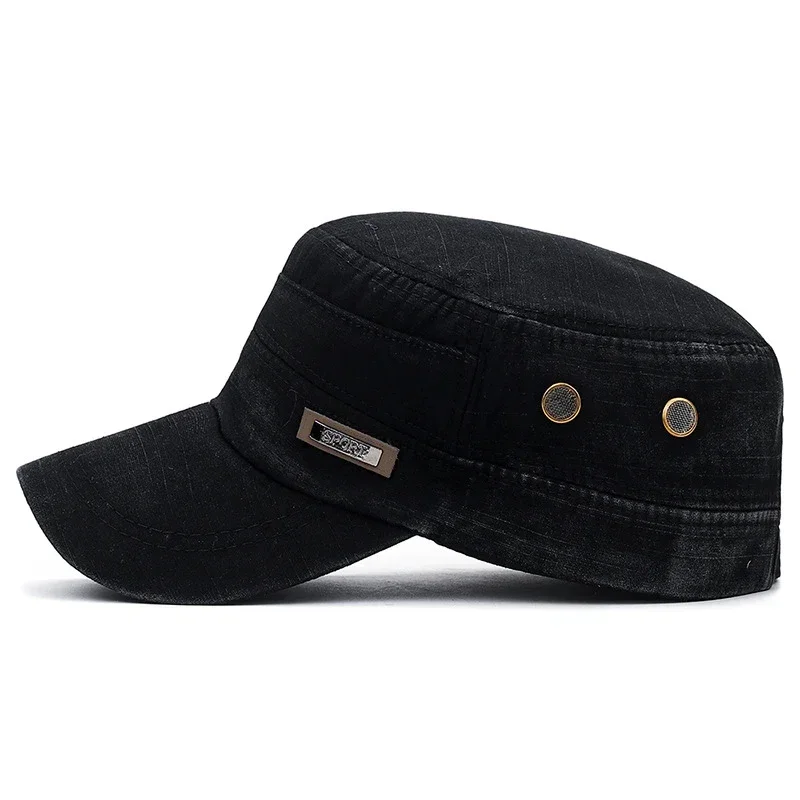 Military Cadet Flat Cap Fashio - Snapback Hat Flat recension och pris