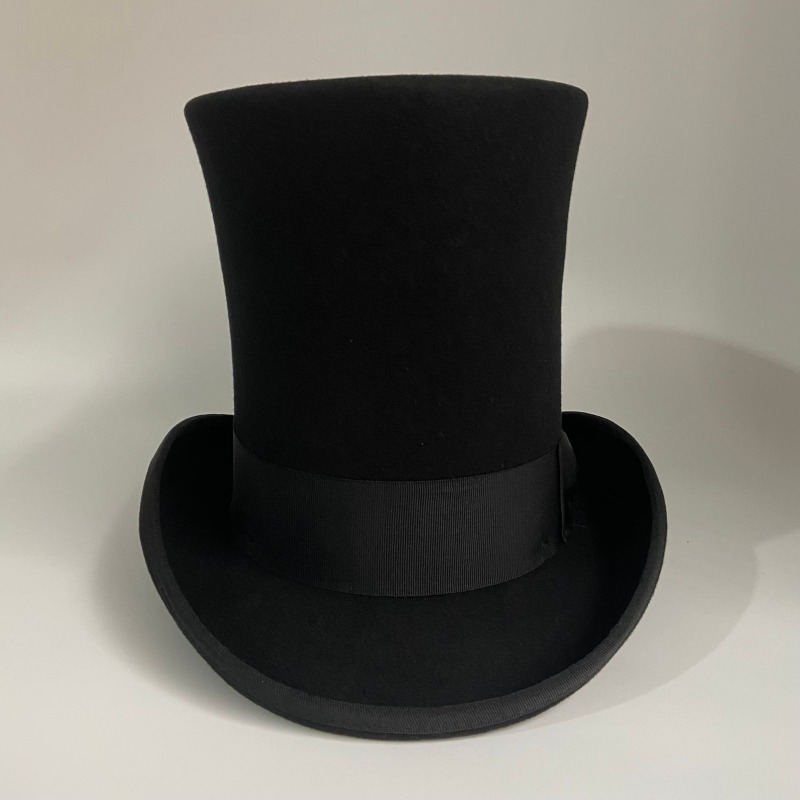 Black Wool Felt Top Hat Men's  - Fedora Hat Wool recension och pris
