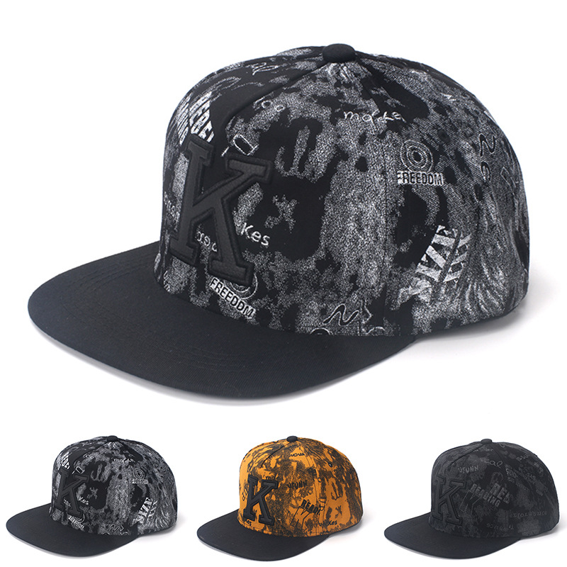 K Letter Hip Hop Baseball Caps - Snapback Hat Flat recension och pris